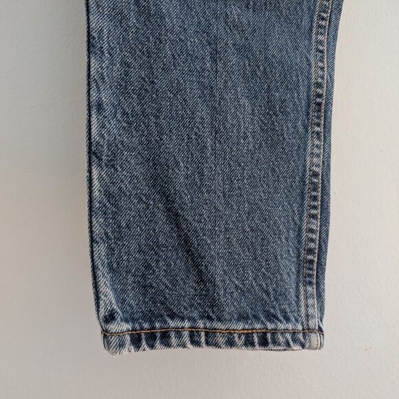 Vintage 90s Levi's 550 Denim Tapered Leg Mom Jeans Relaxed Fit Dark Wash Jrs 9 - Picture 9 of 9